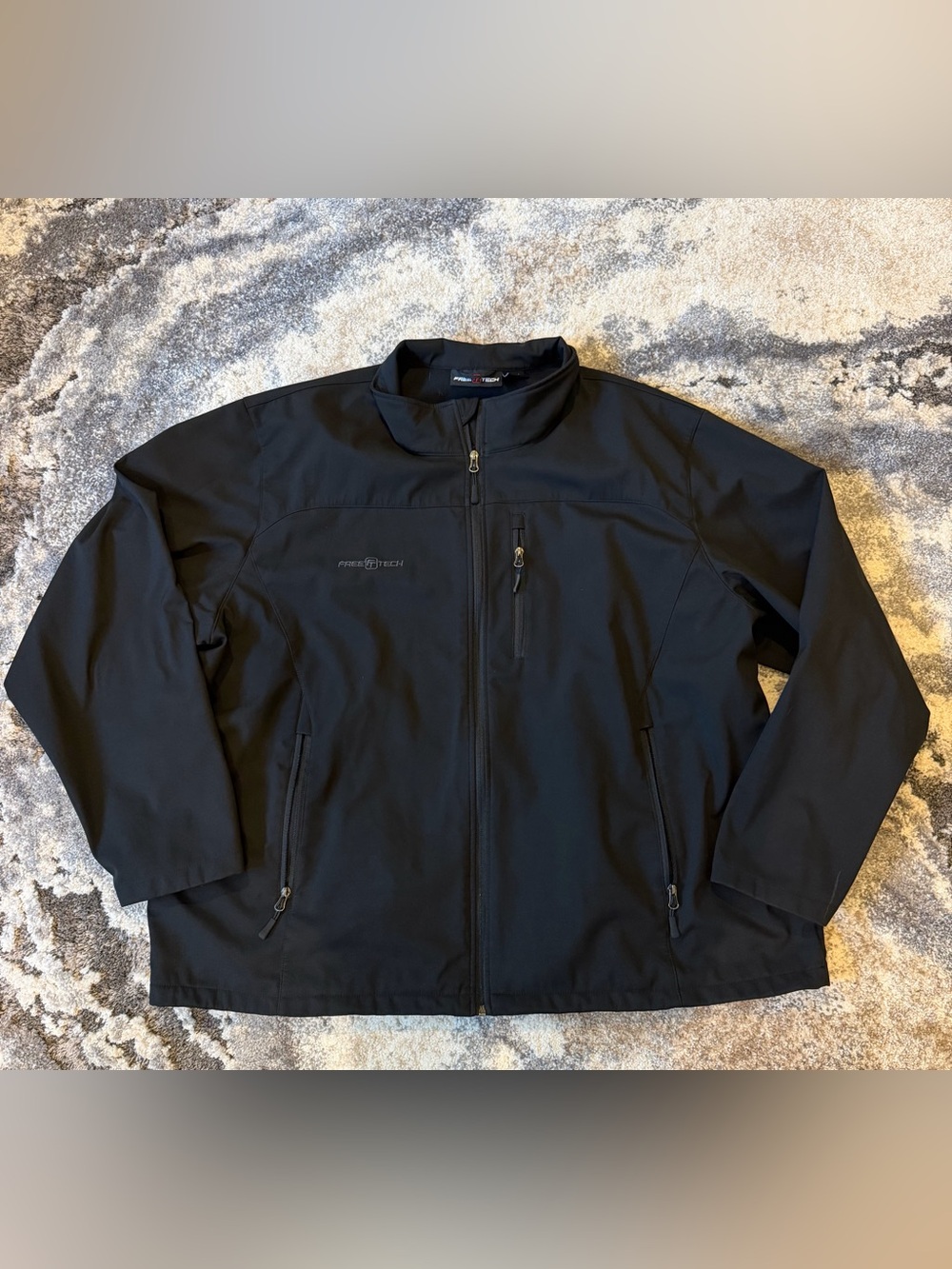 Free Tech Mens 3xL Black SoftShell Jacket Fullzip